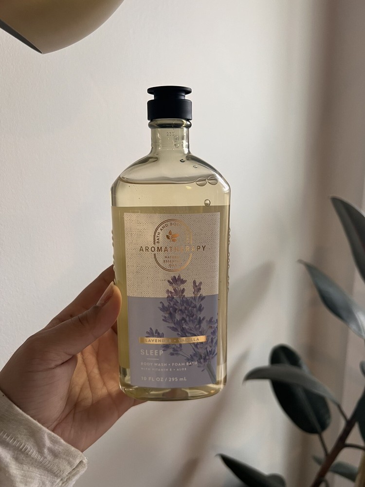 Bath &Body Works SLEEP Lavender & Vanilla Body Wash Foam Bath 10oz NEW