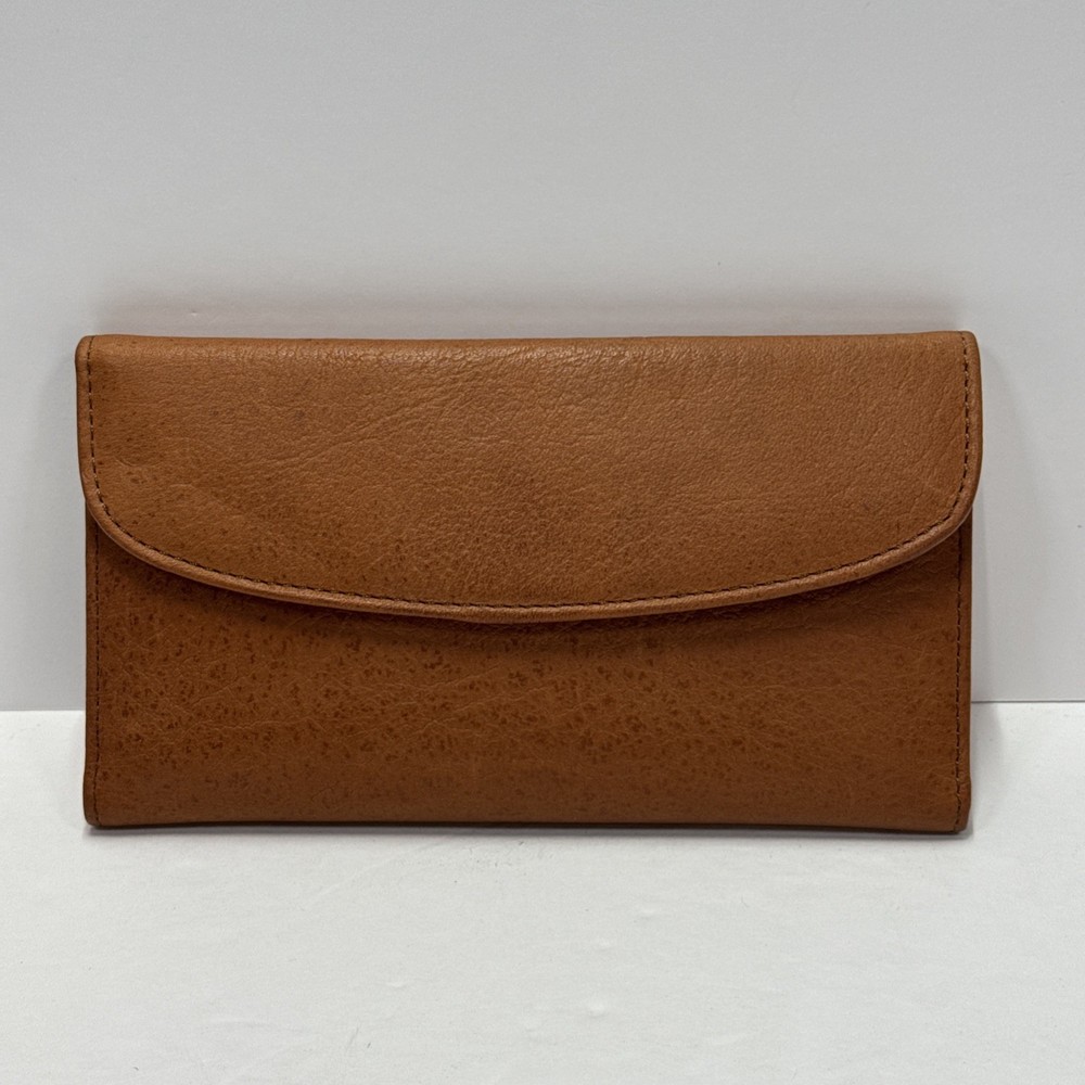 Vintage Wilsons The Leather Experts Brown Leather Trifold Ladies Wallet Mint