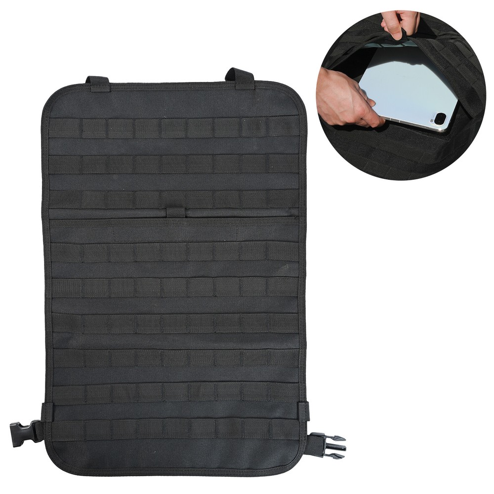 Vehicle Tactical MOLLE Panel Seat Back Protector Cover Car Organizer Storage Bag