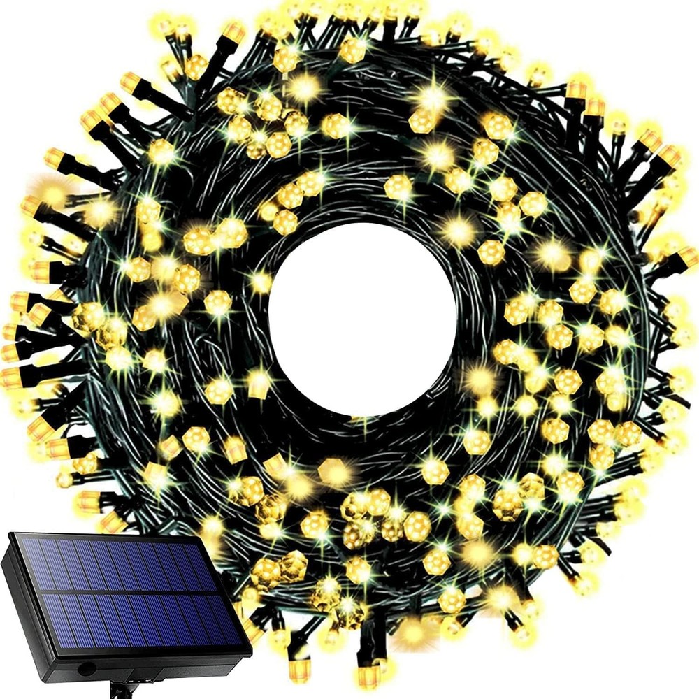Solar Christmas Lights Outdoor 115ft 300 LED 8 Modes Waterproof Patio String Lights