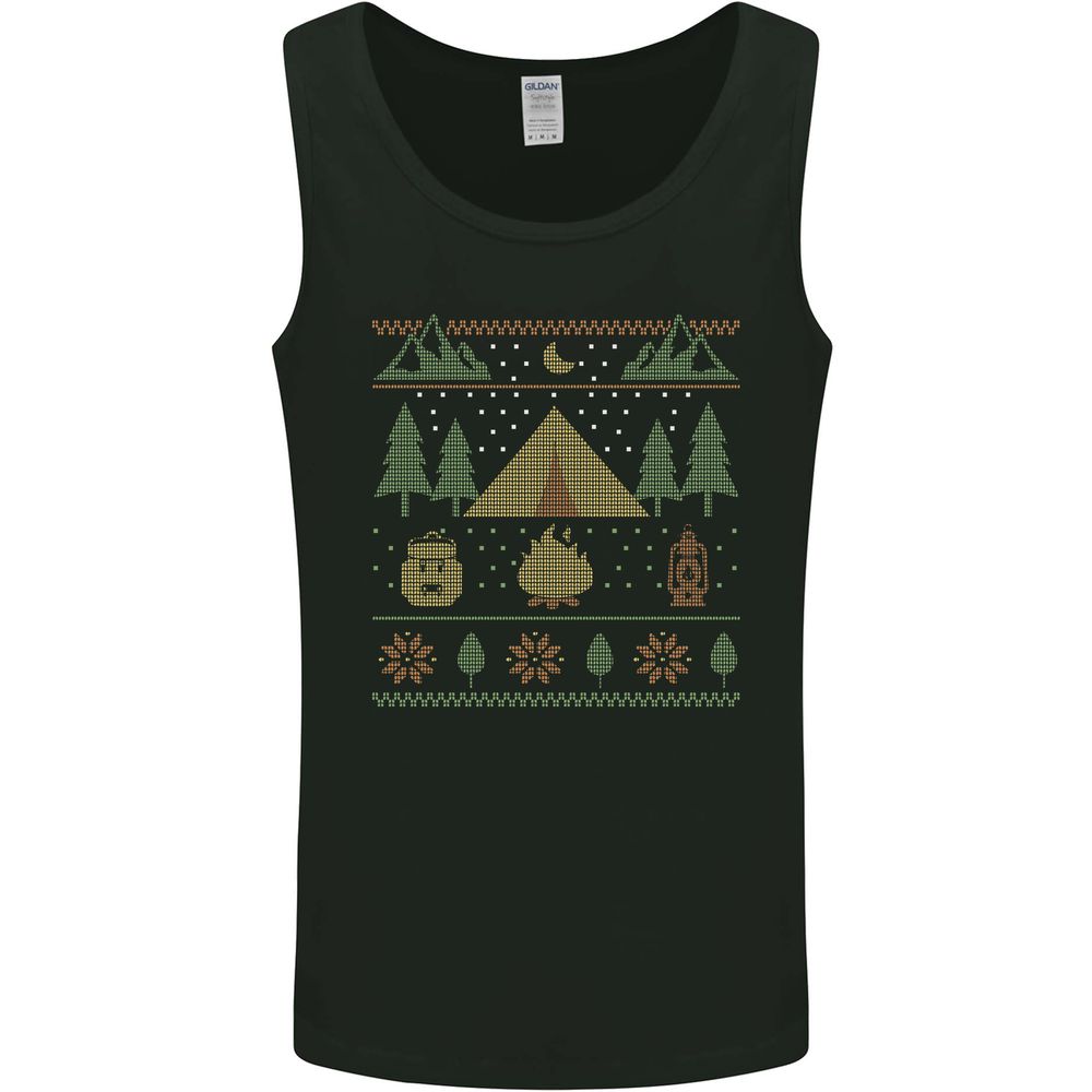 Christmas Camping Xmas Tent Funny Mens Vest Tank Top