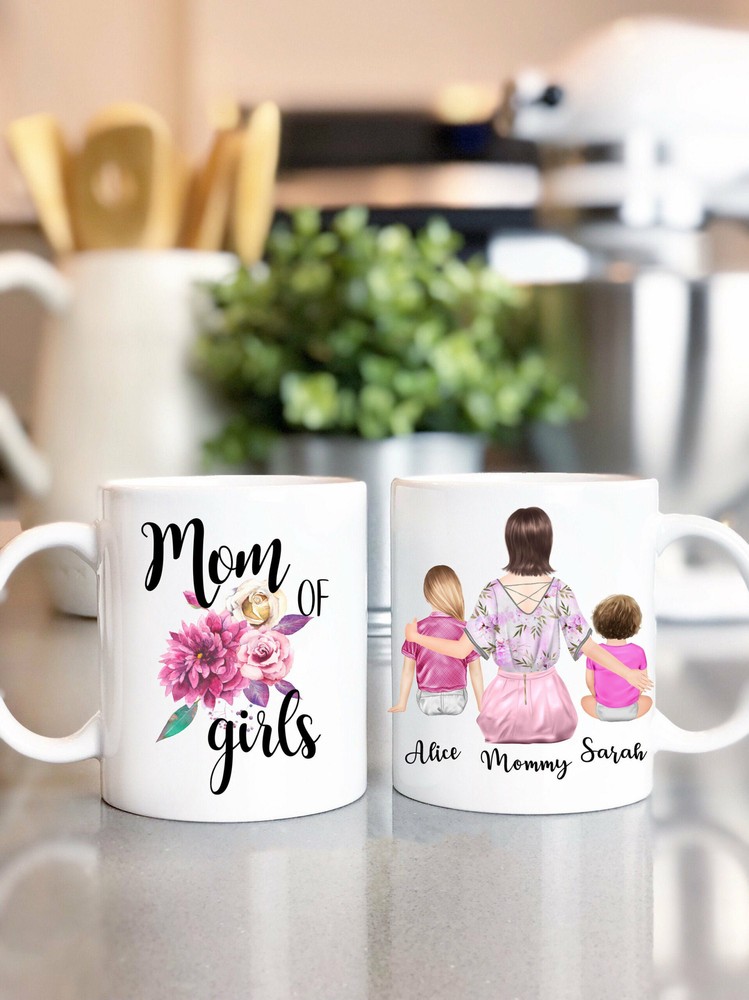 Mom Of Girls Mug Personalized Girls Mom Mug Girl Mom Gifts Mother's Day Gift For