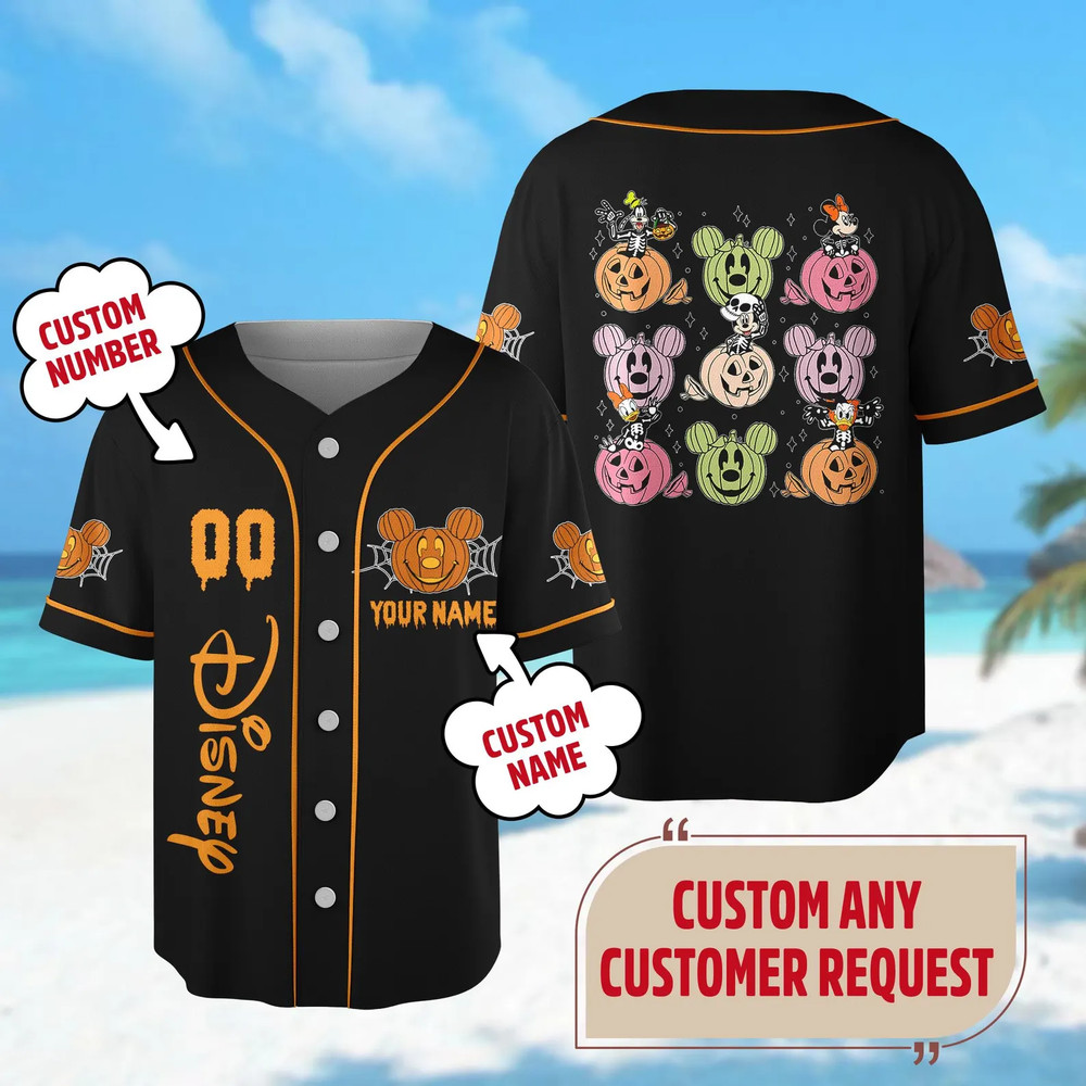 Custom Mickey Mouse 3D Baseball Jersey Shirt All Over Print Best Price US Size