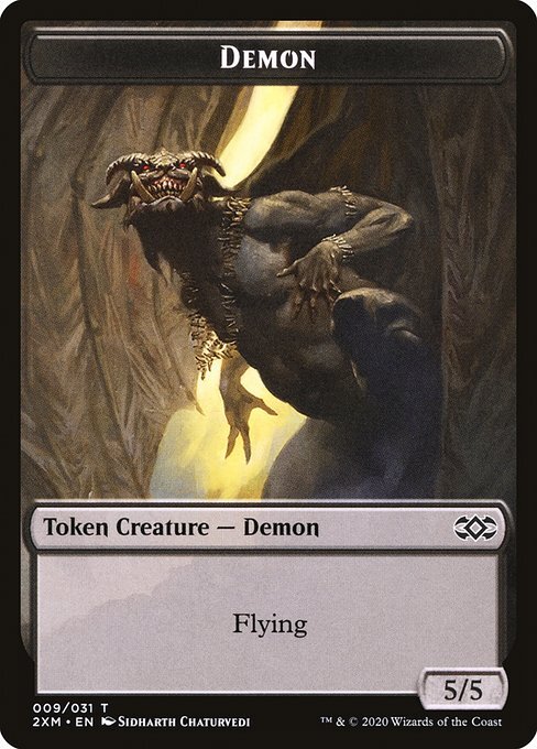 Demon (009) // Elemental (020) Token x1 1x FOIL Double Masters NM MTG-image