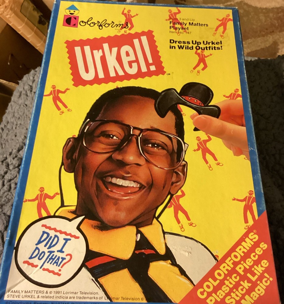 Urkel! Colorforms  Dress Up Play Set 1991 (Family Matters) Vintage Brand New