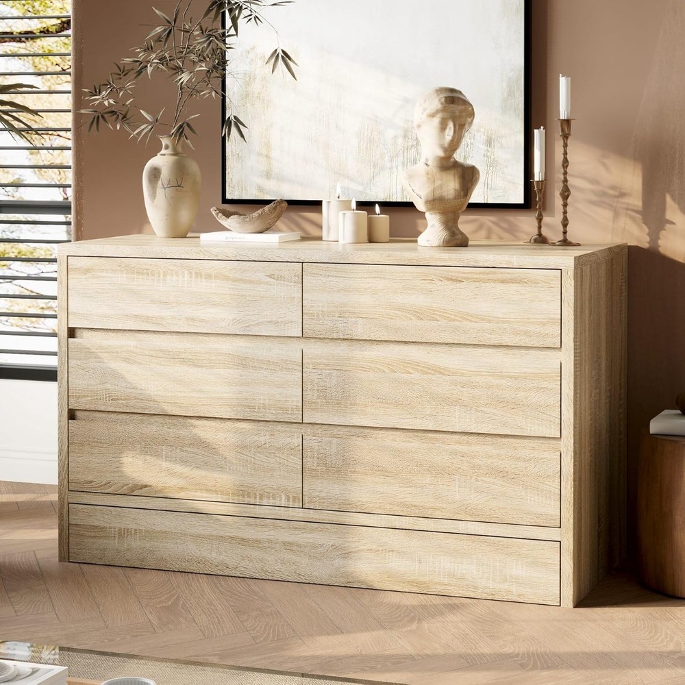 6-Drawer Modern Storage Cabinet with Smooth Bottom Bounce Drawers