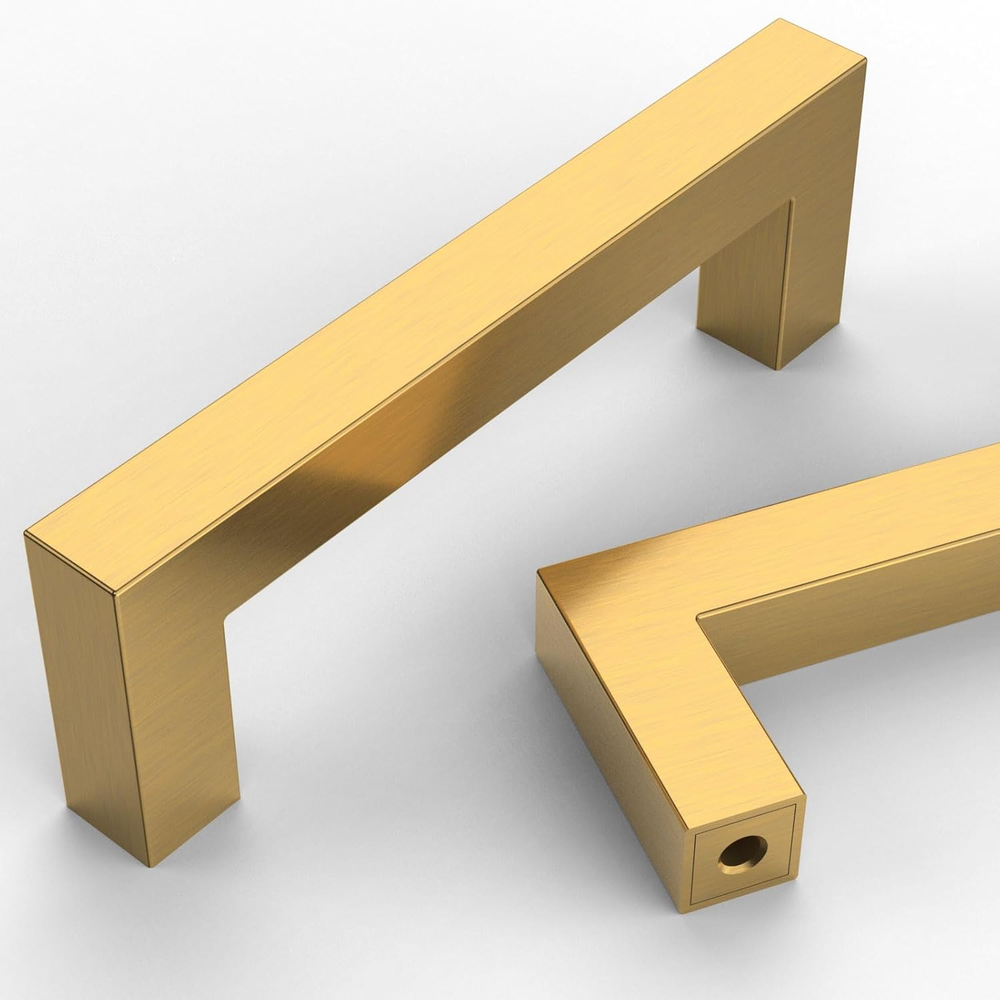 10 Pack 3''(76mm) Brushed Brass Cabinet Pulls Kitchen Gold Cabinet Handles New