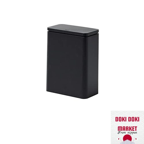 ideaco Trash Can with Lid Black 3L TUBELOR Medium Flap Tubular Medium Flap