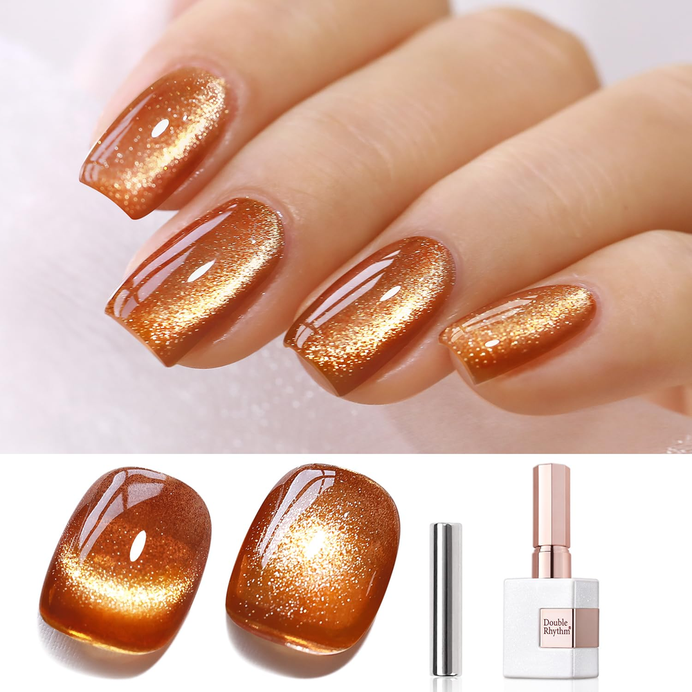 Gel Polish Cat Eye with Magnet 15ML Holographic Glitter Shimmer Translucent Jell