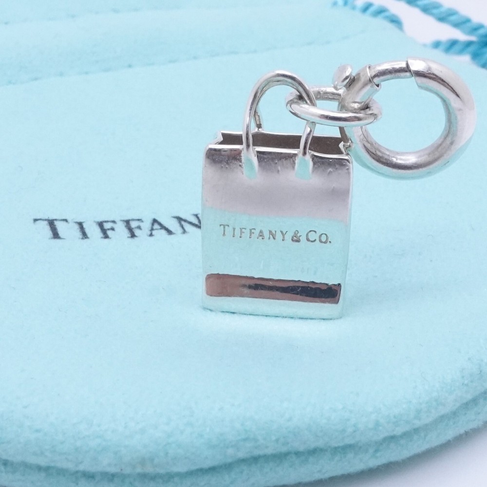 Tiffany & Co Sterling Silver Shopping Bag Charm Pendant