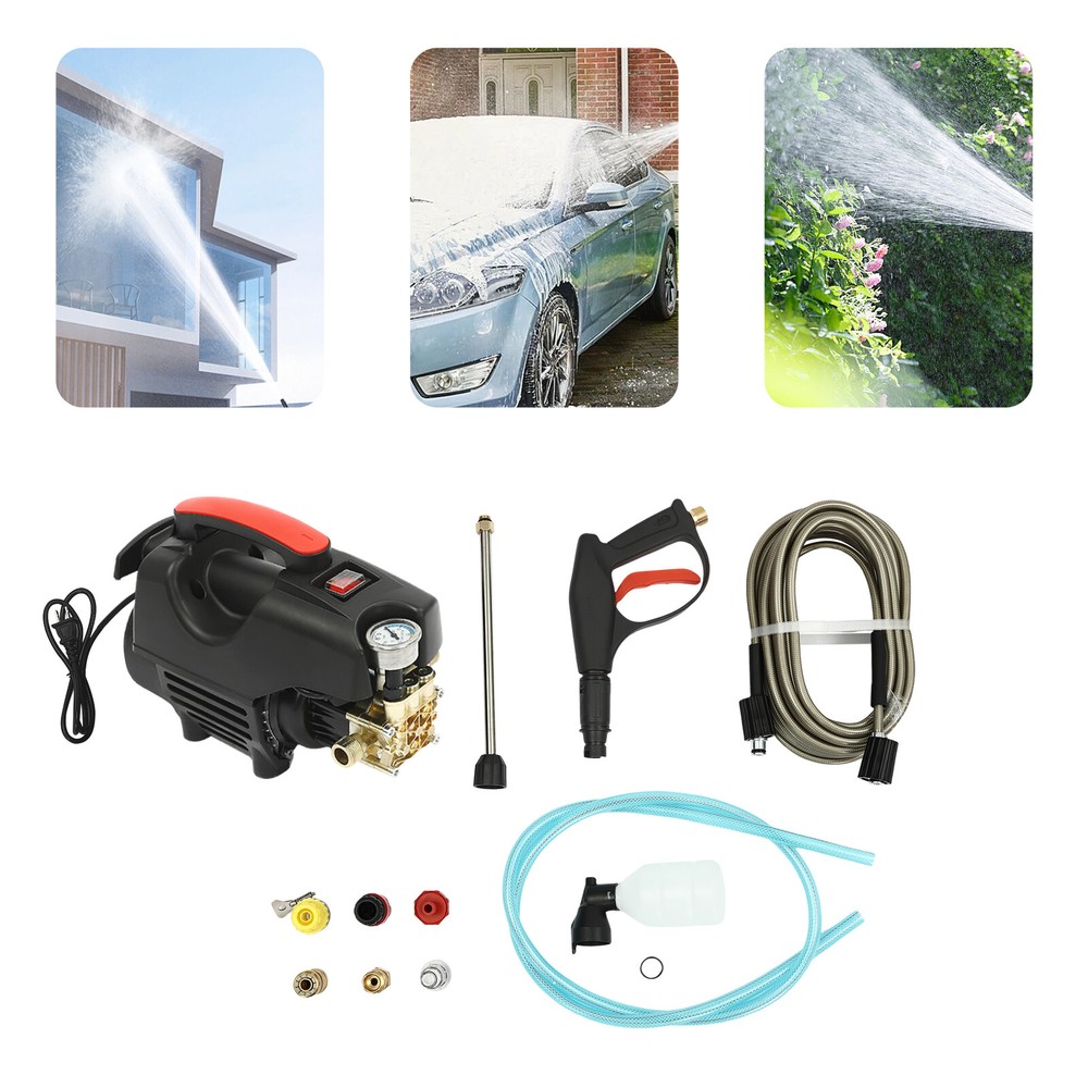 80bar Electric High Pressure Washer for Cars - Powerful Auto Cleaner  