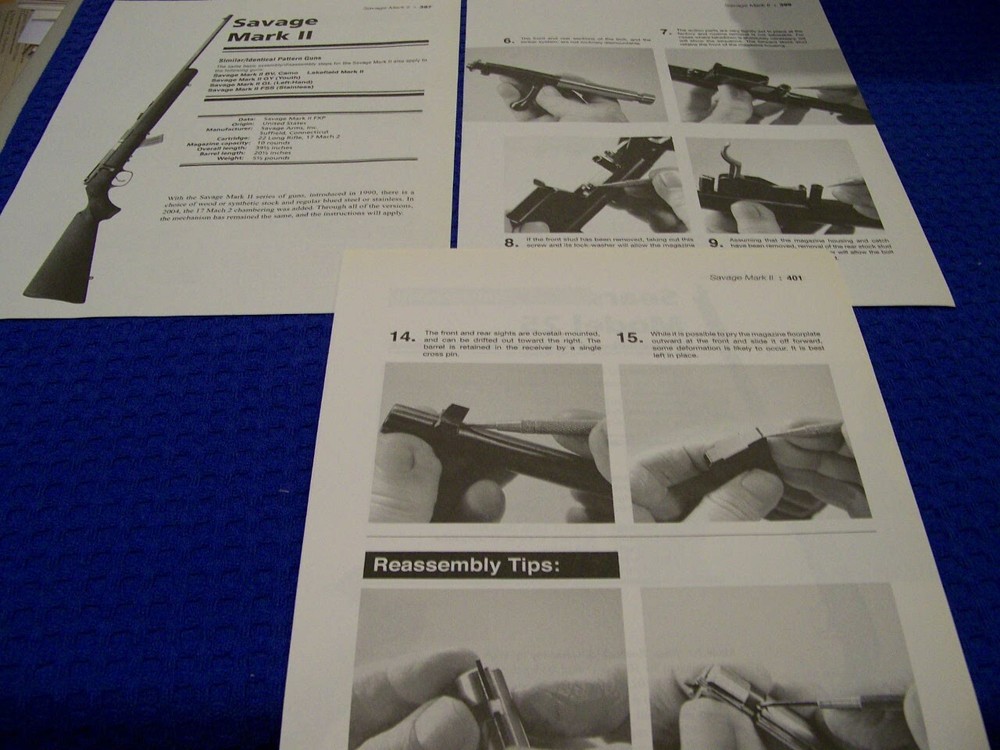 SAVAGE MARK II & MODEL 25 (.22 SER.) RIFLE...DISASSEMBLY/STRIP & DETAILS (726MM)