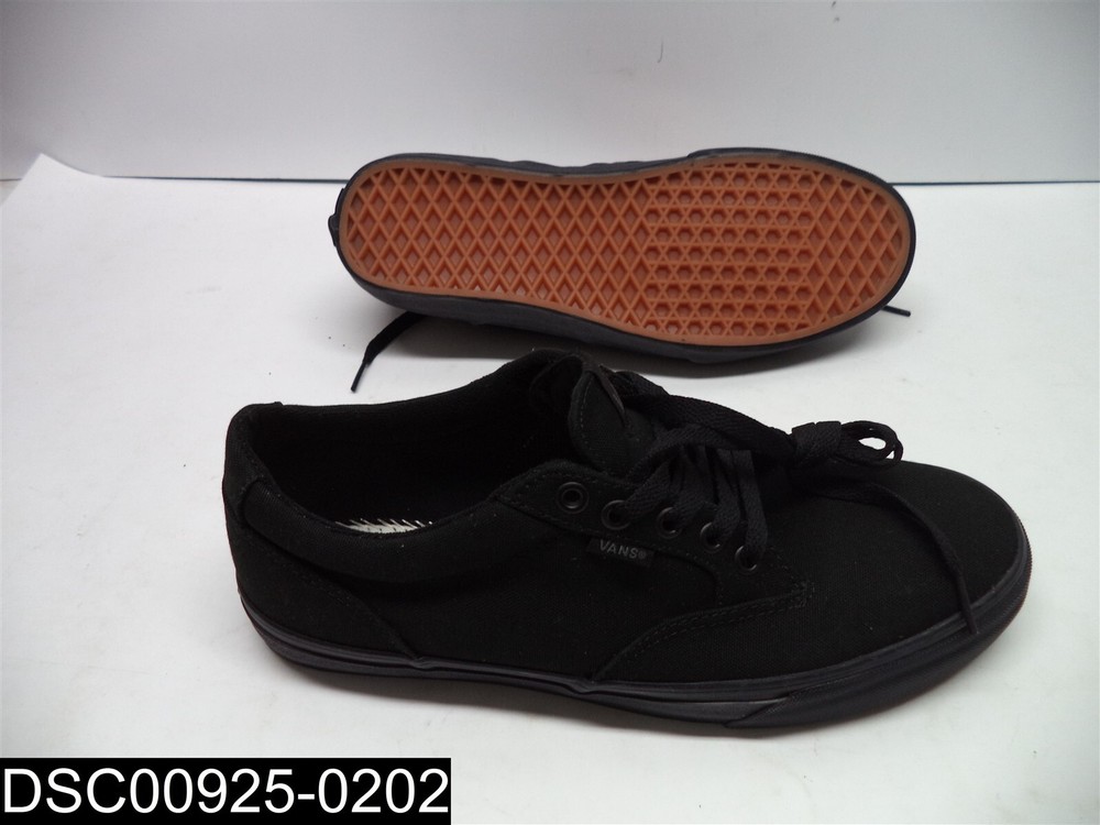 Size 9.5 M Men's VANS Winston Black Canvas Shoes VN000V0B186