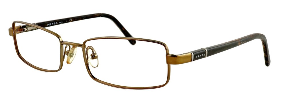 PRADA VPR67G 8AE-1O1 51mm Bronze Brown Unisex Eyeglass Frames Made in Italy
