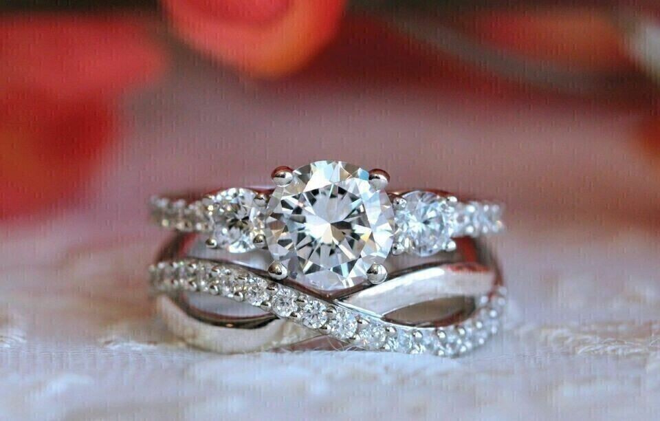 2.50Ct Round Cut Lab-Created Diamond 14K White Gold FN Engagement Bridal Ring