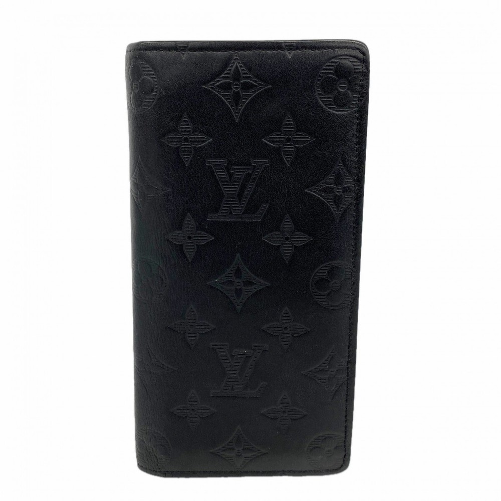 Louis Vuitton Monogram Shadow Portefeuille Brazza M62900 Black 201764