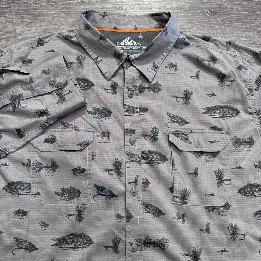Croft and Barrow Mens 2XL Performance Quick-Dry Vented Fishing Shirt