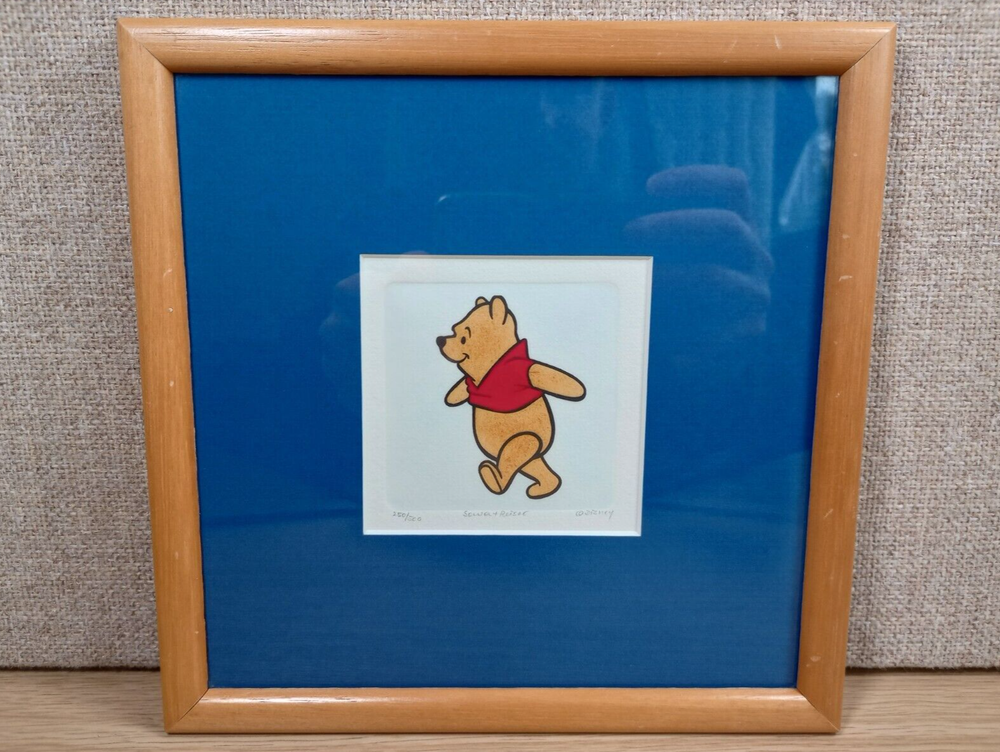 Sowa & Reiser 250/500 Winnie The Pooh Framed Coloured Etching Picture Disney