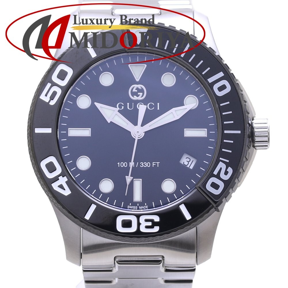 Gucci Diver Date YA126279 126.2 Stainless Steel Men 38890 Used Watch