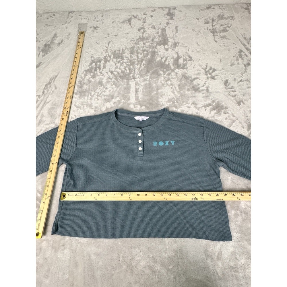 Roxy Long Sleeve Vintage Blue Shirt Size Large