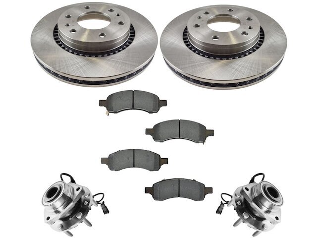 Front Brake Pad and Rotor and Wheel Hub Kit fits Rainier 2006-2007 67PHTX