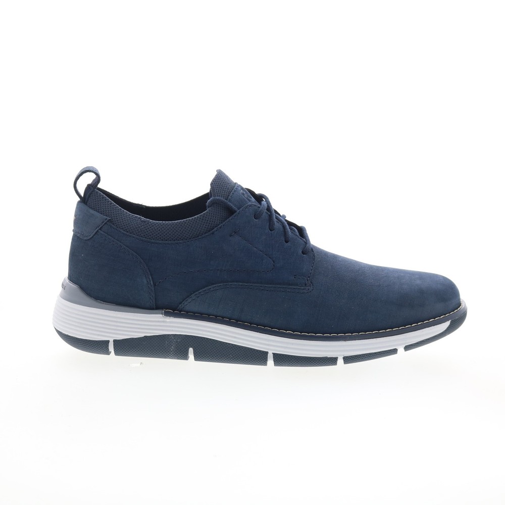 Rockport Lukah 2 Mens Blue Suede Lace Up Lifestyle Sneakers Shoes