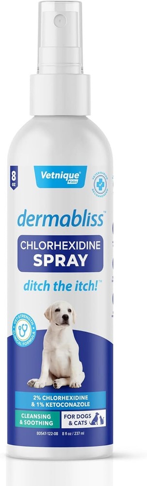 Vetnique Dermabliss Medicated Chlorhexidine Antiseptic 8oz, Spray