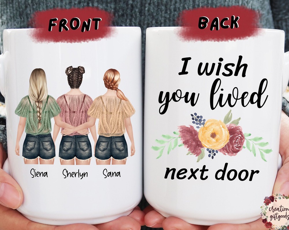 Custom Best Friend Mug Personalized Best Friend Gift Custom Girls Mug Long