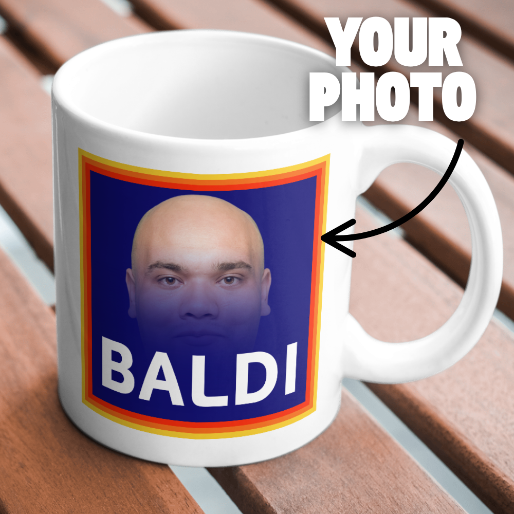 Funny Bald Baldy Photo Mug Gift Cup Friend Birthday Novelty Mug Dad Husband