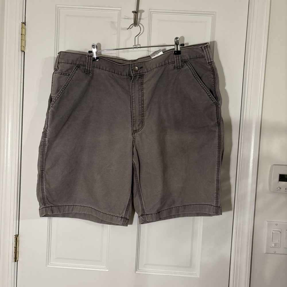 Carhartt Men's Rugged Flex Relaxed Fit Canvas Work Shorts Grey, Size 42