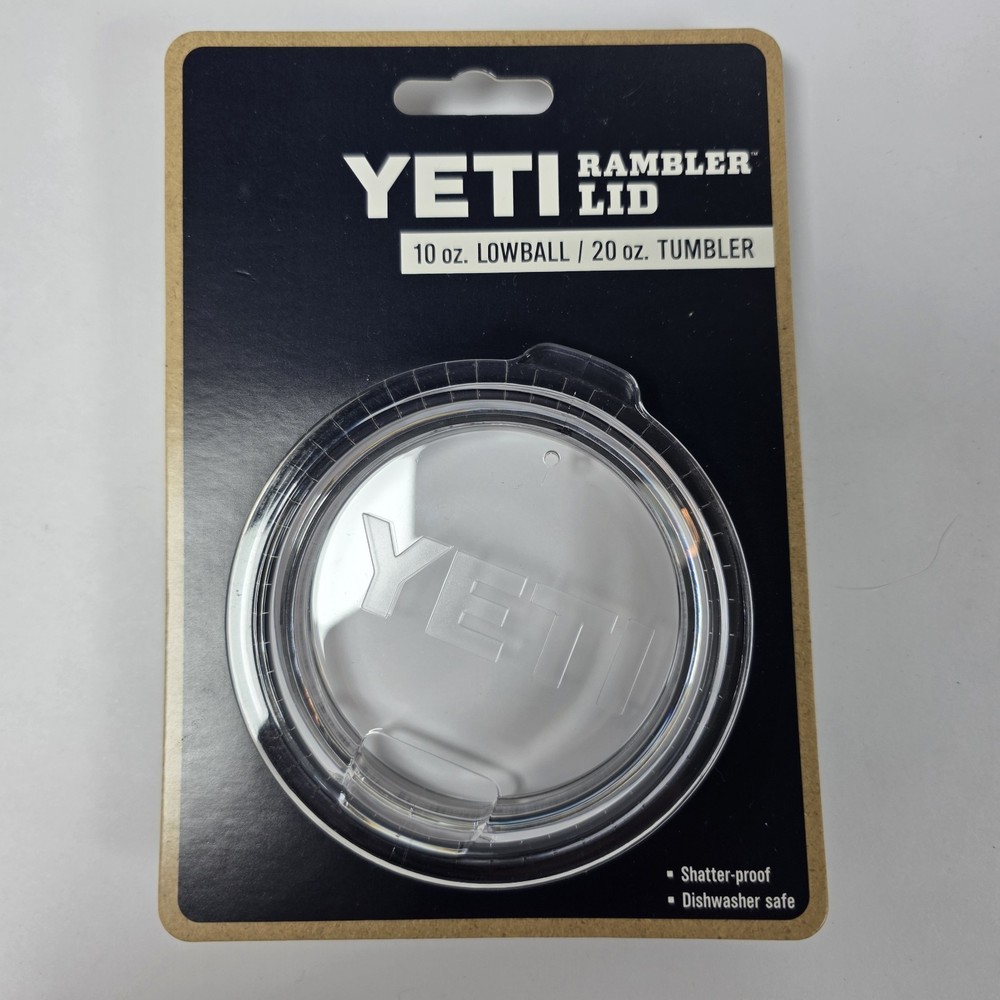 YETI Rambler Replacement Lid, Brand New for 10oz Lowball/20oz Tumbler Clear