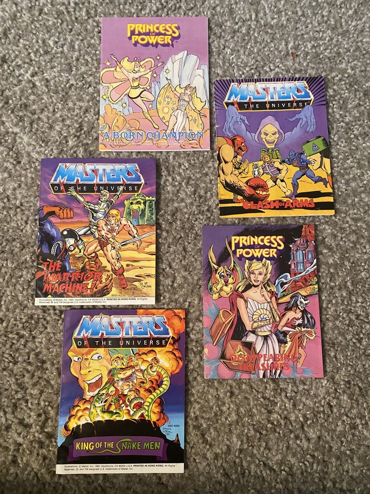 1980s Vintage Mini Comic Lot - 5 Masters of the Universe He-Man She-Ra