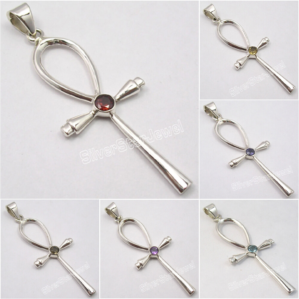 FLASH SALE TODAY ONLY ANKH CROSS Pendant, 925 Solid Silver Jewelry Birthday-image