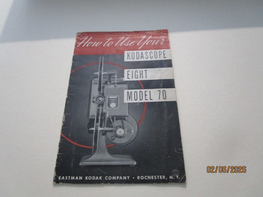 KODASCOPE EIGHT MODEL 70 EASTMAN KODAK PAMPHLET  EPHEMERA BOX 1