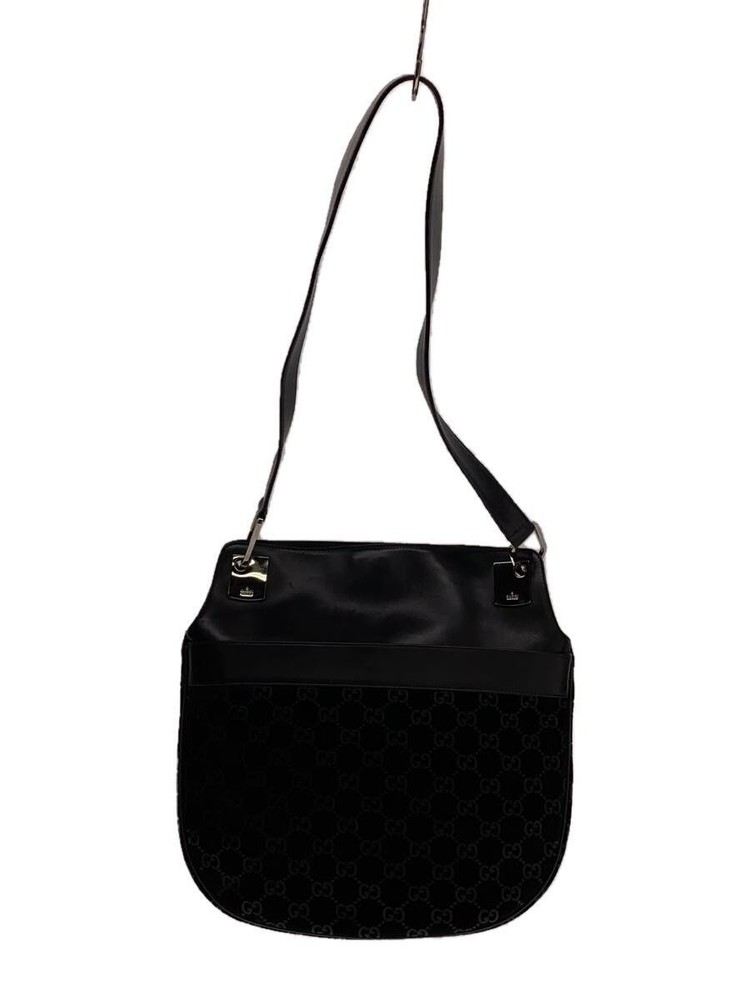 GUCCI Black Suede Shoulder Bag 001 3307