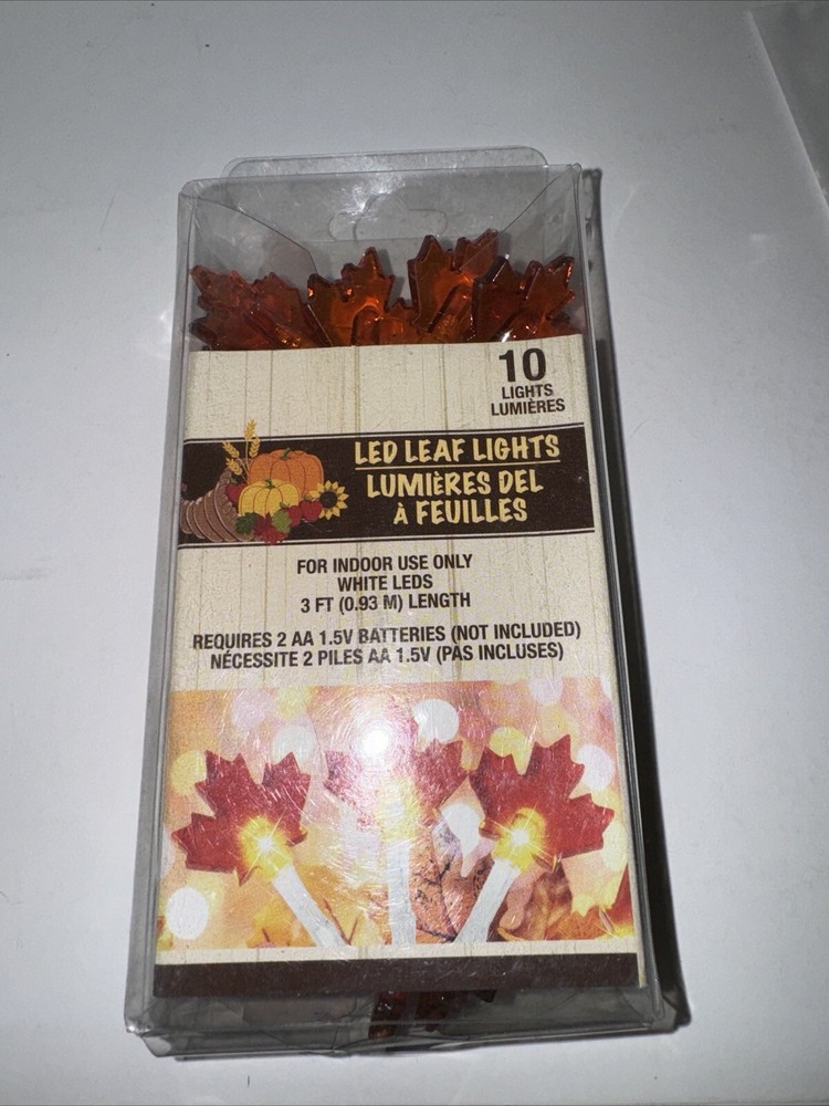 10 Leaf LED 3D Autumn Lights Battery-Powered Fall Decor Seasonal Collection NEW-image