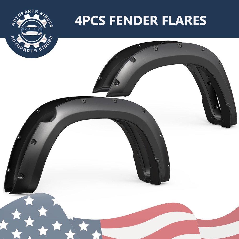 Fender Flares for 2019-2023 Ram 1500 New Body Pocket Rivet Double & Crew Cab