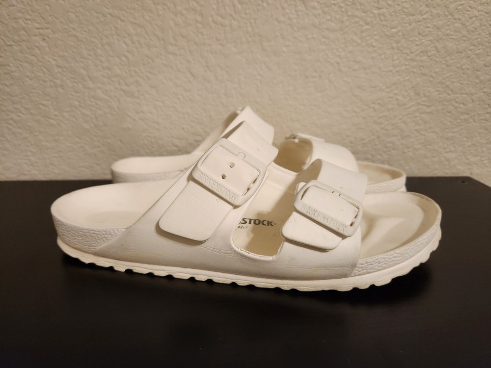 Birkenstock Arizona Essentials EVA Two Strap Sandals Slides White Size L8 M6