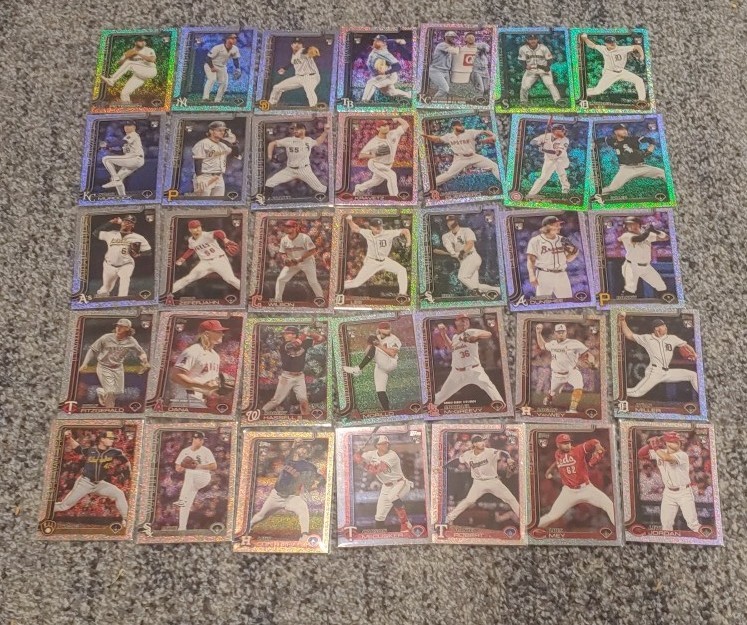 2025 Topps Update Series Baseball Sand Glitter Foil Parallel Card Lot Of 65Cards