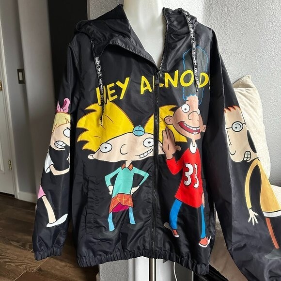 Members Only Hey Arnold Oversized Windbreaker Jacket in Size Large-image