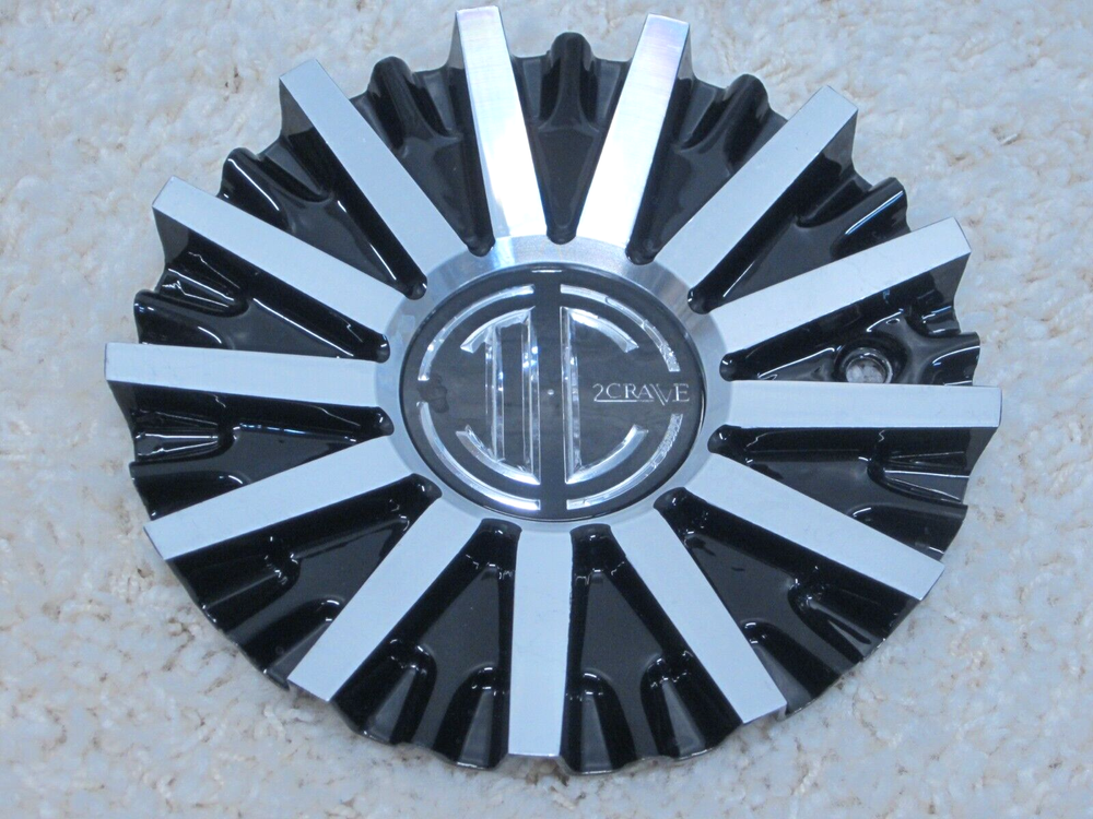 2 CRAVE CAP5511-M-B CUSTOM ALLOY WHEEL BOLT ON METAL CENTER CAP #2A-3