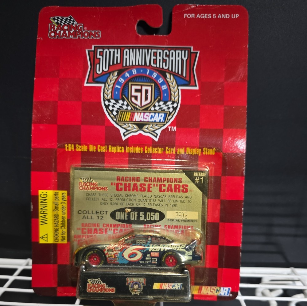 50th Anniversary Nascar Mark Martin #6 Nascar Includes Collector Cards And Stand