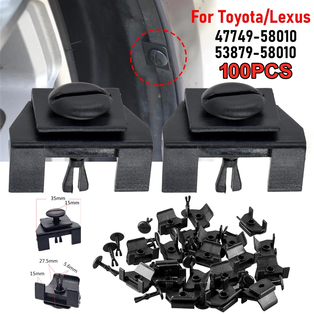 Toyota Lexus Fender Liner & Bumper Retainer Kit - 50 Clips & 50 Pins