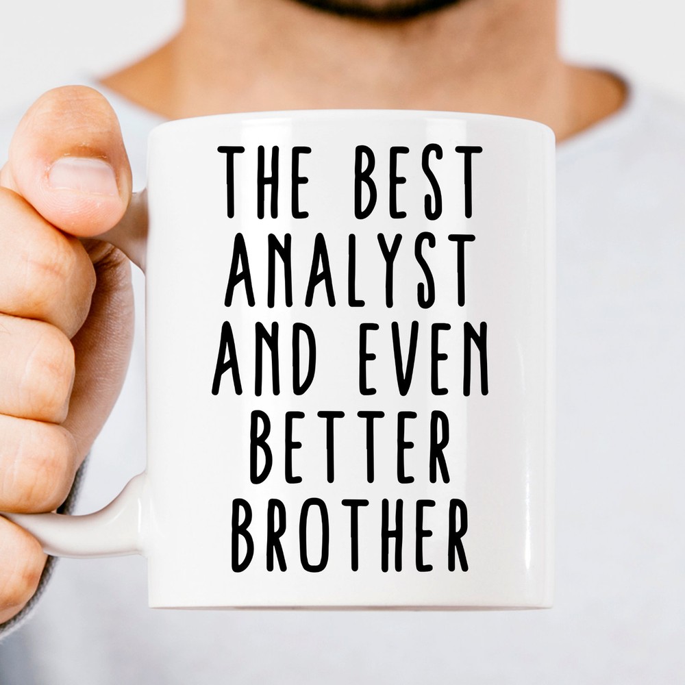 Best Analyst Brother Gift Coffee Mug Profession Design Personalized