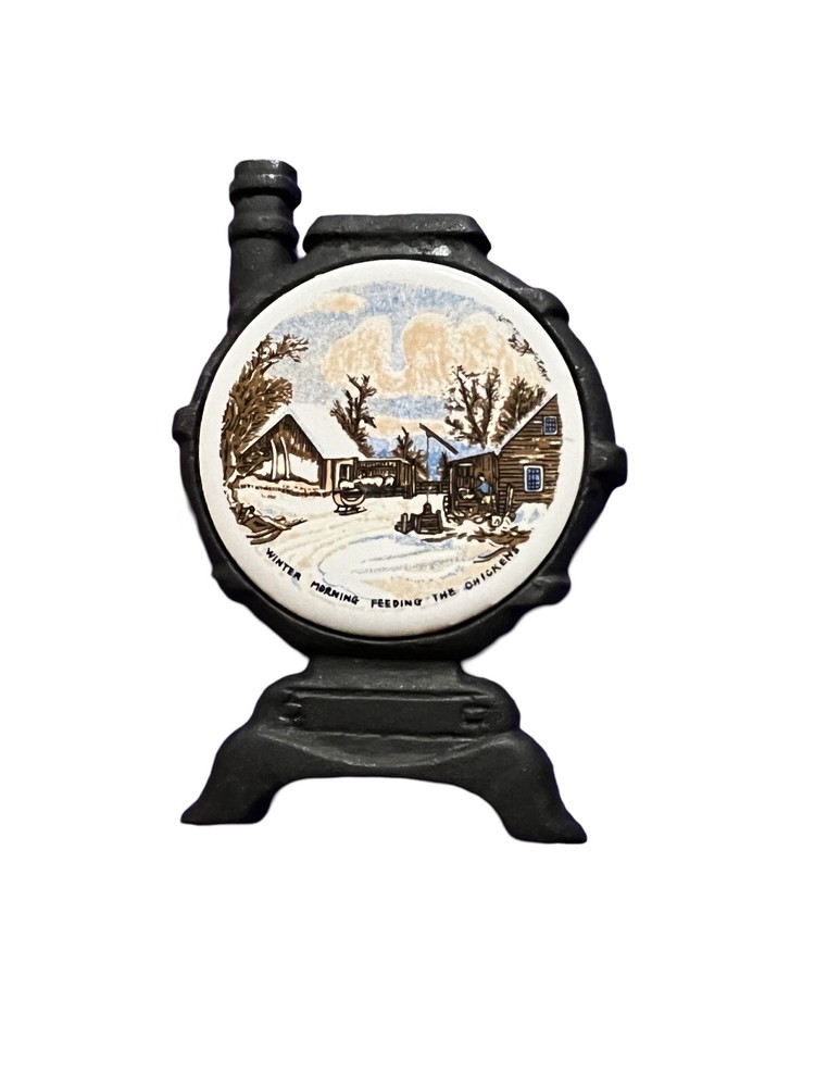 Vintage Seasonal New England Cast Iron Trivets. Winter-image