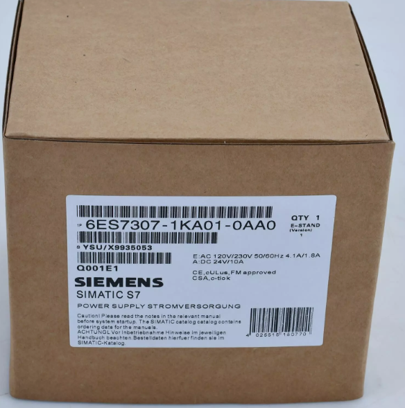 6ES7307-1KA01-0AA0 NEW SIEMENS S7-300 Power Supply Module 6ES7307-1KA01-0AA0