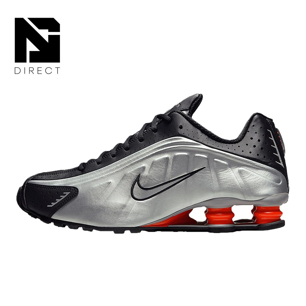 Brand New Nike Shox R4 Shoes Black Red Metallic Silver HQ1988-002 Men's Sizes