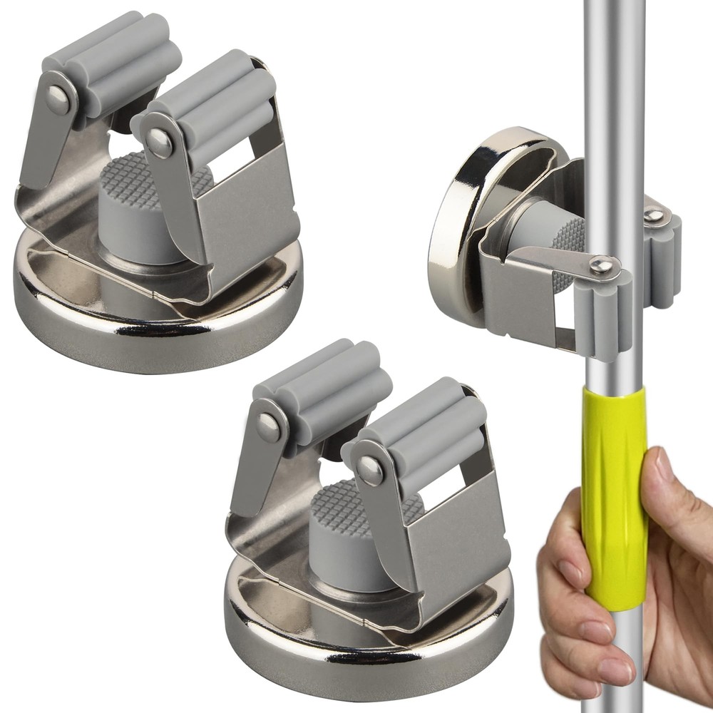 ULIBERMAGNET Magnetic Mop Broom Holder,Heavy Duty Movable Magnetic Tools Hold...