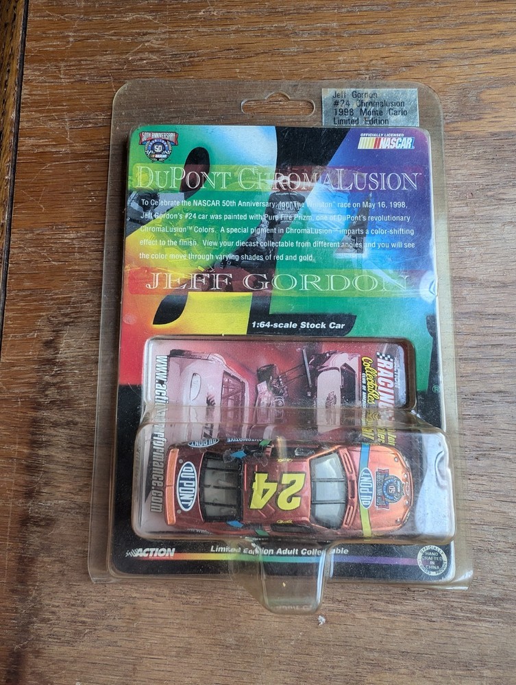Limited Edition Dew Point Chrome Illusion Jeff Gordon Stock Car, OG Packaging