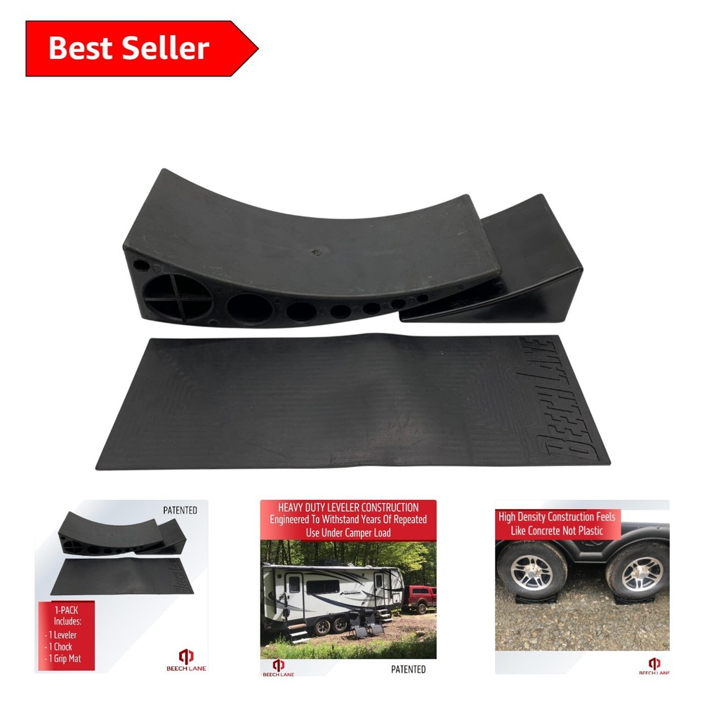 Compact 1 Pack Camper Leveler - Heavy-Duty Polymer for Reliable Trailer Support